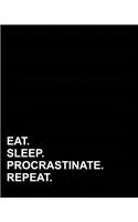 Eat Sleep Procrastinate Repeat: Menu Planner, Meal Planning For One or the Whole Family, Daily Food Plan, Meal Planner Book With Shopping list(49 Menu Planner)