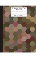 Hexagonal Graph Paper Notebook. 8.5" x 11". 120 Pages