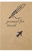 Journal for Travel: Blank Line Journal