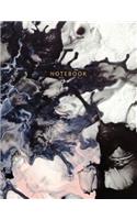 Notebook: Beautiful Black, White and Pink Marble with Gold Lettering 150 College-Ruled Lined Pages 8.5 X 11