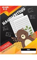 Primary Composition Book: Handwriting Practice Paper Notebook for Kids Primary Lined with Dotted Midline Grades K-2 First Grade Kindergarten School Exercise Book 120 Pages, 8(1 Primary Handwriting Practice)