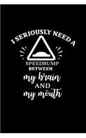 I Seriously Need a Speedbump Between My Brain and My Mouth: Mom Journal, Her Life and Kids(15 Sarcastic Snarky Journals)