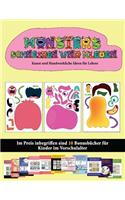 Kunst und Handwerkliche Ideen für Lehrer: (20 vollfarbige Kindergarten-Arbeitsblätter zum Ausschneiden und Einfügen - Monster)(50 Kunst Und Handwerkliche Ideen Für Lehrer)