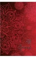Bullet Dot Grid Style Journal: Beautiful Red Mandala Bullet Dot Grid Style Journal in 6x9 Softcover Paperback Notebook Vol. 02
