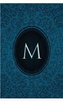 Monogram M Notebook: Blank Journal Diary Log