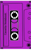 Cassette Notebook: Lined A5 Notebook - White Paper, A5 Size (5.5 x 8.5 inches), 100 pages (50 sheets)