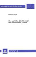 Der Sachliche Schutzbereich Des Europaeischen Patents