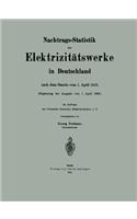 Nachtrags-Statistik Der Elektrizitätswerke in Deutschland