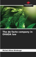 de facto company in OHADA law