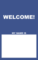 Name Tags: Welcome! - Blue (Package of 50)