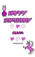 Happy Birthday Layla, Awesome with Unicorn and llama