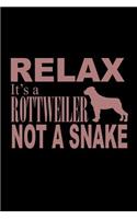 Relax. It's a Rottweiler Not a Snake