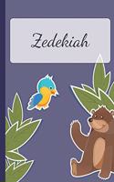 Zedekiah: Personalized Notebooks - Sketchbook for Kids with Name Tag - Drawing for Beginners with 110 Dot Grid Pages - 6x9 / A5 size Name Notebook - Perfect a