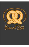 Brezel Zeit: Liniertes DinA 5 Notizbuch für Bäckerei, Bäcker, Bäckerin und Konditoren Donut Brezel Cupcake Notizheft