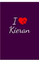 I love Kieran: Notebook / Journal / Diary - 6 x 9 inches (15,24 x 22,86 cm), 150 pages. For everyone who's in love with Kieran.