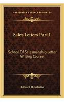 Sales Letters Part I