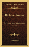 Herder Als Padagog