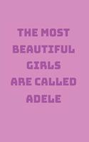 Adele Girl Woman Notebook: Lined Paper Journal 6x9 - 120 Pages