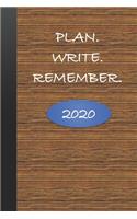 Plan, write, remember 2020