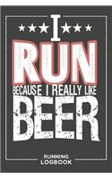 I Run Because I Really Like Beer Running Log Book
