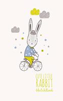 Sketchbook: Cute Little Rabbit Cover Notebook for Drawing, Writing, Painting, Doodling or Sketching, 120 Pages, 6x9 Blank Paper Drawing and Write Journal colorf