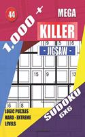 1,000 + Mega jigsaw killer sudoku 6x6: Logic puzzles hard - extreme levels(44 Killer Sudoku)