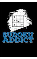 Sudoku Addict: Funny Blank Lined Journal Notebook, 150 Pages, Soft Matte Cover, 6 x 9