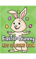 Easter Bunny Kids Coloring Book: Bunny Juggling Eggs Cover Color Book for Children of All Ages. Green Diamond Design with Black White Pages for Mindfulness and Relaxation