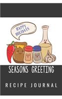 Season's Greetings Recipe Journal