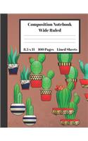 Composition Notebook Wide Ruled Lined Sheets