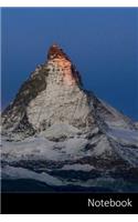 Notebook: Matterhorn, Sunrise, Corona, Shining themed Notebook / Journal / Diary / Composition book / Daily Planner / Sketchbook - 6 x 9 inches (15,24 x 22,86