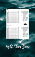 Fight Ships Game: Small Size Sea Battle Rough Water 5x8, Nice Cover Glossy, 100 Templates