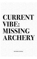 Current Vibe: Missing Archery: A 6x9 Inch Diary Notebook Journal With A Bold Text Font Slogan On A Matte Cover and 120 Blank Lined Pages Makes A Great Alternative