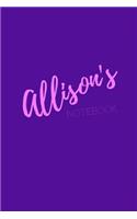 Allison's Notebook