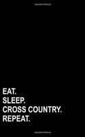 Eat Sleep Cross Country Repeat: Six Column Ledger Accountant Notepad, Accounting Paper, Ledger Journal Book, 8.5 x 11, 100 pages