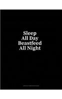 Sleep All Day Beastfeed All Night: Unruled Composition Book