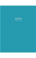 2019 Weekly Planner: 2019 Planner Weekly 8.5 X 11 with Blue Cover