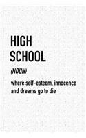 High School Where Self-Esteem Innocence and Dreams Go to Die