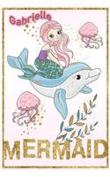 Gabrielle Mermaid: Wide Ruled Composition Book Diary Lined Journal