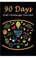90 Days Diet Challenge Journal: Personal Food Exercise Weight Loss Calorie Counter Record Notebook Diary Tracker Blank Book Size 6x9 Inches(10 Diet Journal and Food Diary)