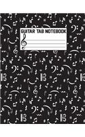 Guitar Tab Notebook: Large Print 8.5"x11" With 108 Pages Chord Boxes, Staff, TAB and Lyric - Music Manuscript Paper - Blank Staff Paper Vol.3: Blank Sheet Music For Guit(3 Guitar Tab Notebook)