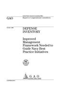 Defense Inventory: Improved Management Framework Needed to Guide Navy Best Practice Initiatives