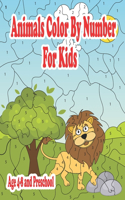 Animals Color By Number For Kids age 4-8 and preschool