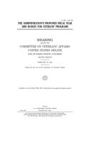 The administration's proposed fiscal year 2005 budget for veterans' programs