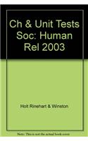 Ch & Unit Tests Soc: Human Rel 2003