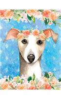 Big Fat Bullet Style Journal Italian Greyhound In Flowers
