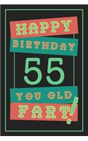 55th Birthday Gift: Lined Journal / Notebook - Funny 55 yr Old Gag Gift, Fun And Practical Alternative to a Birthday Card - 55th Birthday Gifts For Men - Retro Theme - 