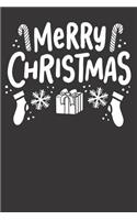 Merry Christmas Notebook: Merry Christmas 6x9 College Ruled 120 Pages Student Teacher School