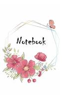 Notebook: Amazing Flower Art Notebook Journal Diary to write in - butterfly