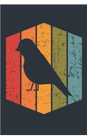 Retro Canary Notebook - Gift for Canary Lovers - Vintage Canary Journal - Canary Diary for Boys and Girls
